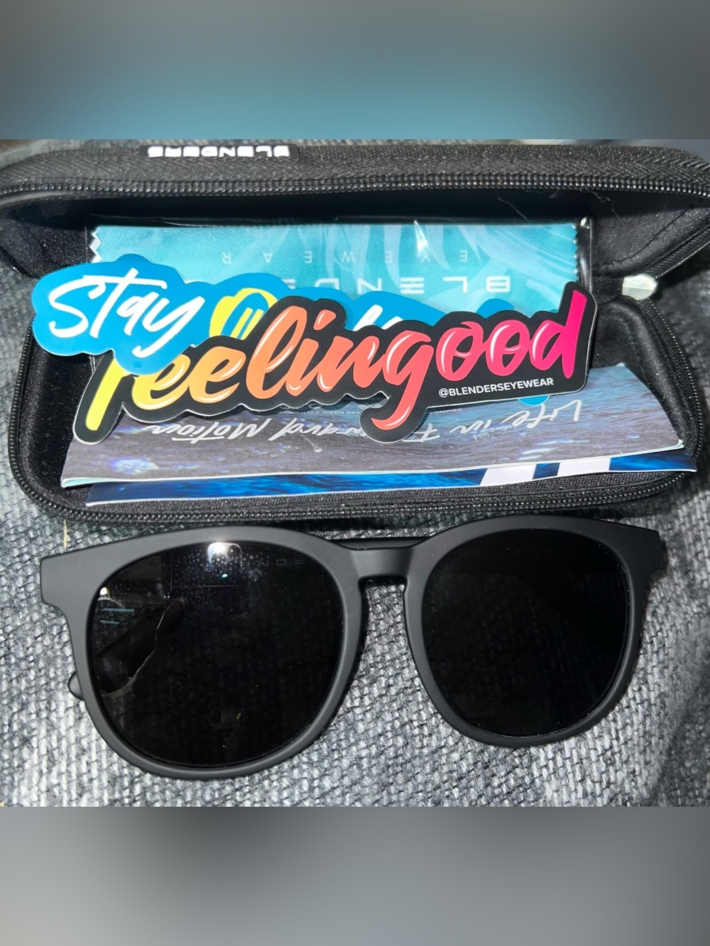 Blenders Moon Dawg RX Black/Black Square Polarized Sunglasses 55018-145